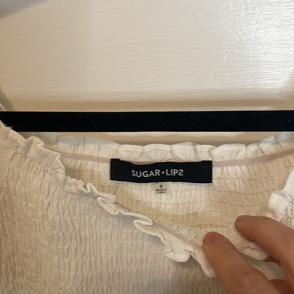 Sugar Lips white rouched blouse - Picture 2 of 5